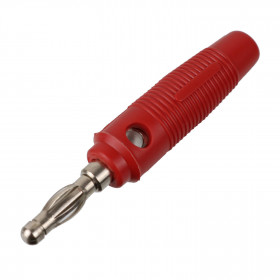 Pino Banana PB181 Vermelho 4mm com Mola e Capa Flexível 15A