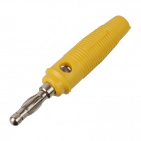 Pino Banana PB181 Amarelo 4mm com Mola e Capa Flexível 15A