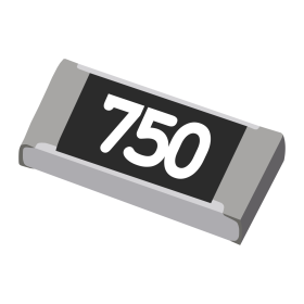 Resistor 75Ω 5% 1/4W SMD 1206 75R