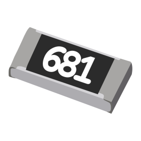 Resistor 680Ω 5% 1/4W SMD 1206 680R