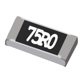 Resistor de Precisão 75Ω 1% 1/4W SMD 1206 75R