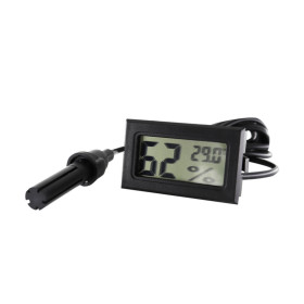 Termohigrômetro Digital LCD 36x17mm Cabo de 1,6m