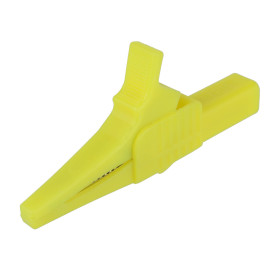 Garra de Jacaré Tipo Golfinho GJ50 Amarela para Pino Banana 83,5mm 32A