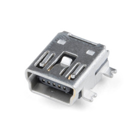 Conector Mini USB Tipo B Fêmea SMD