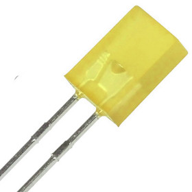 Led Amarelo Retangular 2x5x7 Difuso