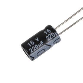 Capacitor Eletrolítico 220μF 220uF 16V 105ºC 6x12mm