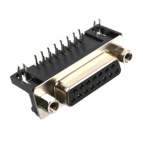 Conector DB15 Fêmea 90º para Placa