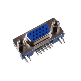 Conector DB15 VGA Fêmea 90º para Placa Curto