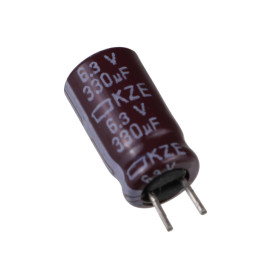 Capacitor Eletrolítico 330μF 330uF 6,3V 105ºC 6x12mm Terminais Curtos