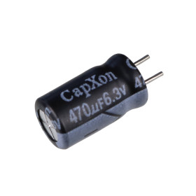 Capacitor Eletrolítico 470μF 470uF 6,3V 105ºC 6x12mm Terminais Curtos