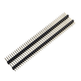 Barra de Pinos 2x40 20mm com 2 Isoladores Espaçadores 2,54mm 180°