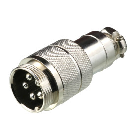 Conector de Aviação Circular Mike Grande GX20 4 Vias Macho para Cabo