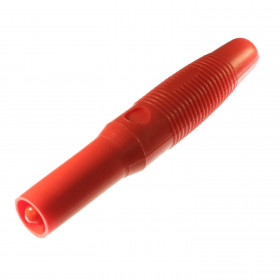 Pino Banana de Segurança PS881 Vermelho 4mm com Mola e Capa Flexível 20A