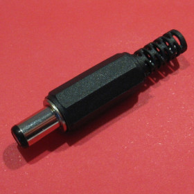 Plug P4 2,5mm Preto Plástico com Rabicho