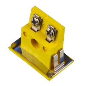 Conector Tipo K  para Termopar Amarelo Fêmea MPJ-K-F para Painel