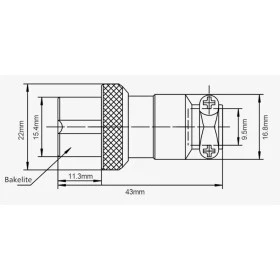 Conector de Aviação Circular Mike Grande GX20 4 Vias Fêmea para Cabo