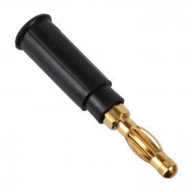 Pino Banana Banhado a Ouro Au PB81 Preto 4mm com Mola e Capa Rígida 15A