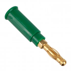 Pino Banana Banhado a Ouro Au PB81 Verde 4mm com Mola e Capa Rígida 15A