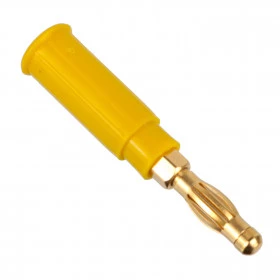 Pino Banana Banhado a Ouro Au PB81 Amarelo 4mm com Mola e Capa Rígida 15A