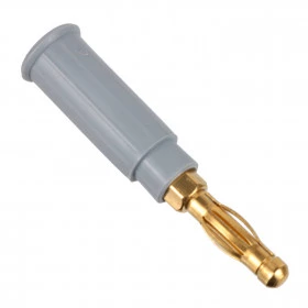 Pino Banana Banhado a Ouro Au PB81 Cinza 4mm com Mola e Capa Rígida 15A