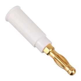 Pino Banana Banhado a Ouro Au PB81 Branco 4mm com Mola e Capa Rígida 15A