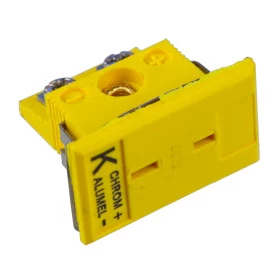 Conector Tipo K  para Termopar Amarelo Fêmea MPJ-K-F para Painel