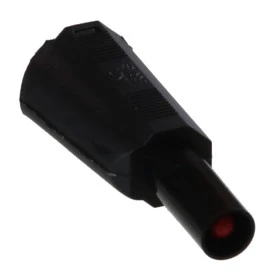 PB981D - Pino Banana 4mm de Segurança com Derivação Preto