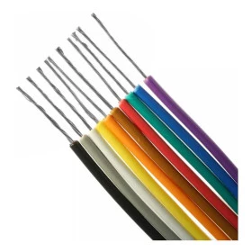 Kit 20 Metros Cabinho Estanhado 0,10mm² Cabo Flexível Colorido Para Eletrônica 10 Cores