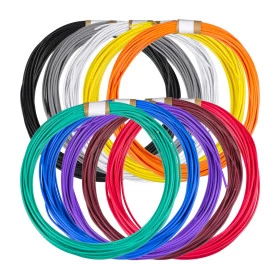 Kit 50 Metros Cabinho 0,75mm² Cabo Flexível Colorido Para Eletrônica 10 Cores
