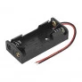 Suporte Reforçado para 2 Pilhas AAA Canoa Horizontal Preto