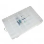 Caixa Organizadora Plástica Transparente 36 Divisórias 27,5*17,5*4,3cm